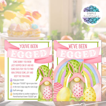 printable easter youve been egged game gift idea for friends neighbors coworkers